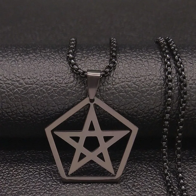 2021 модные ожерелья из нержавеющей стали в форме пятиконечной звезды для женщин
