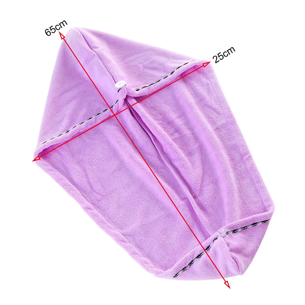 

Hair Wrap Towel Super Absorbent Turban Drying Cap For Home Microfiber Quick Dry