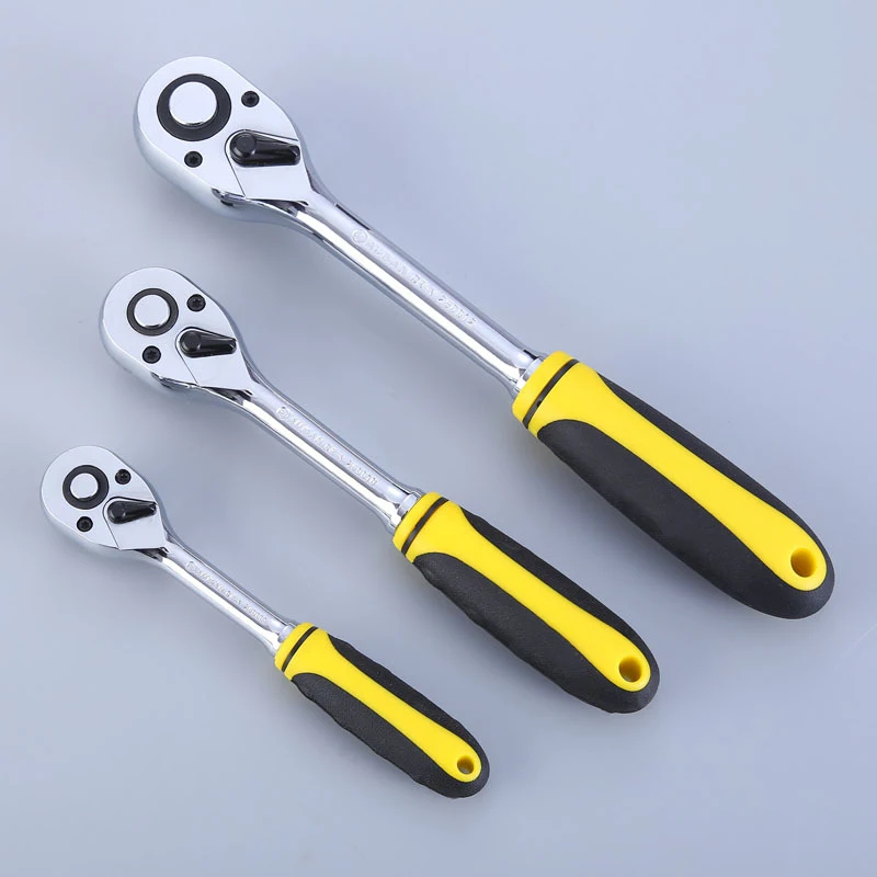 Трещоточный ключ гаечный 1/4 &quot3/8" 1/2 " торцевой с трещоткой 45/72 зубьев