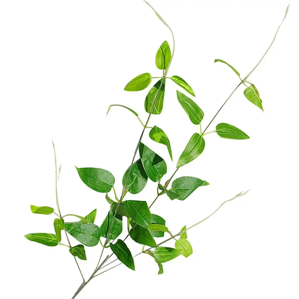 

1Pc/4 Branches Artificial Green Leaves Fake Plant Home Wedding Garden Decor