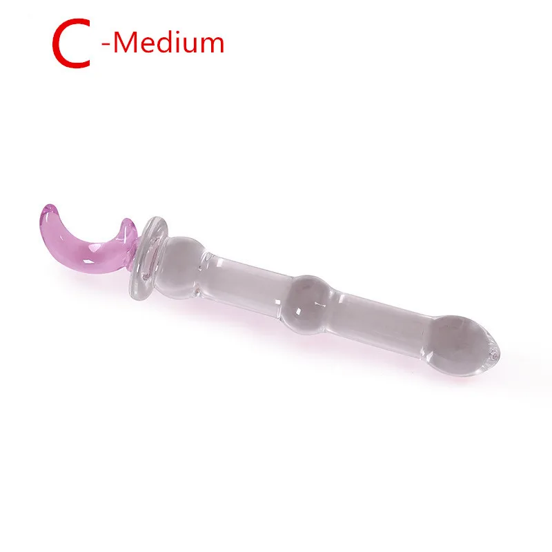 Секс-шоп 7 размеров стеклянные бусины анальные секс-игрушки Хрустальный пенис