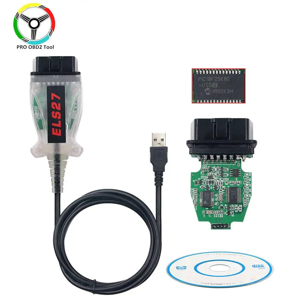 V2.3.8 ELS27 FORScan OBD2 сканер автомобильный диагностический инструмент кабель зеленая