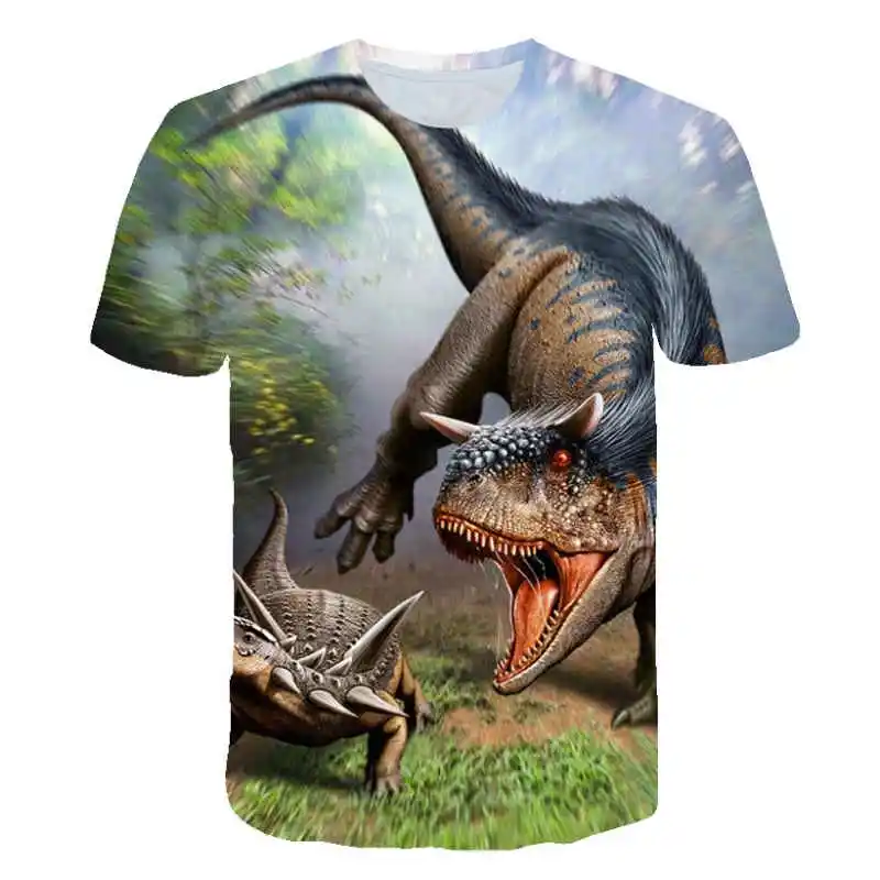 Футболка для мальчиков и девочек с коротким рукавом 3D принтом лисы весна лето