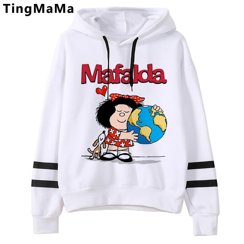 Новый мультфильм Mafalda толстовки женские забавные манга графическое уличный