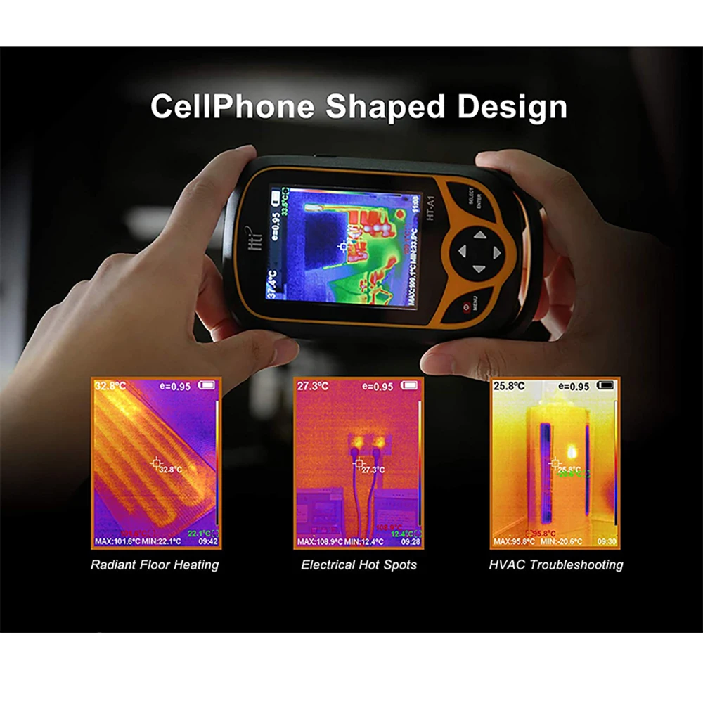 Тепловизор HTI HT-A1 мобильный телефон измеритель температуры TFT дисплей экран для