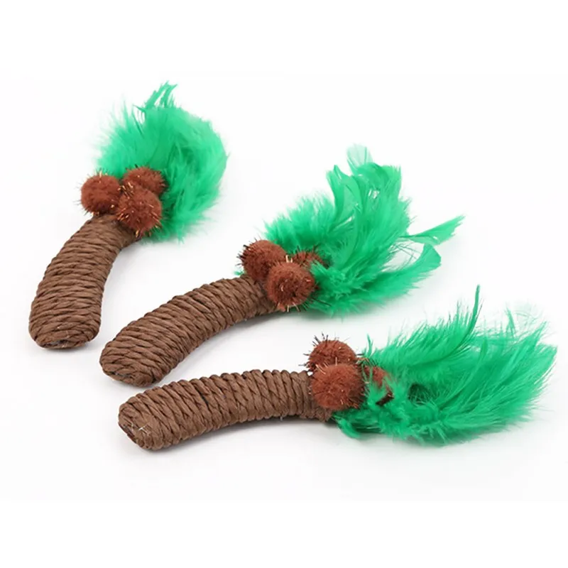 Кошка Укус игрушка кокосовых пальм абразивный коготь для кошки котенок Бумага