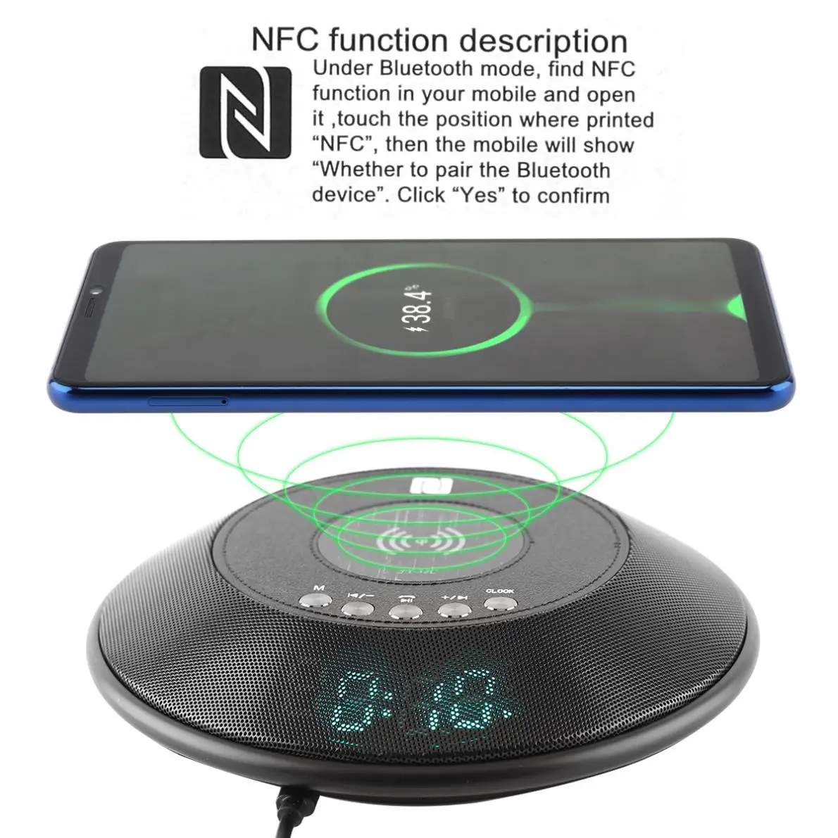 Портативная зарядка Беспроводная bluetooth колонка tf карта с цифровым дисплеем