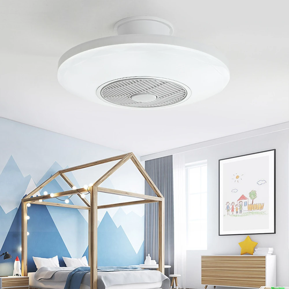 50cm Ceiling Fan with Light Remotre Control 110v 220v Children Bedroom Home Restaurant Lamp 40w 3 Colors Changing | Лампы и освещение