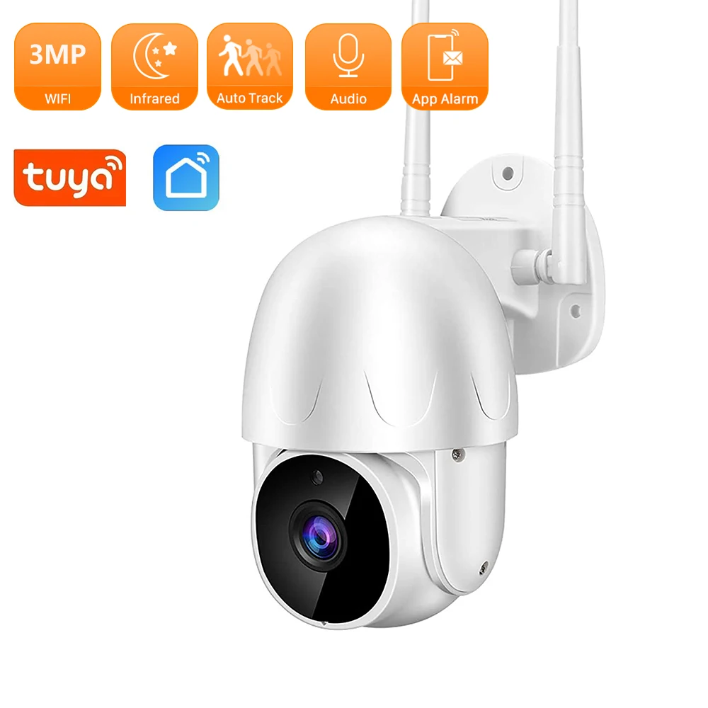 

3MP Tuya Smart Home IP camera AI Auto Tracking CCTV Camera Full Color Night Vision External Wifi Security Camera Surveillance