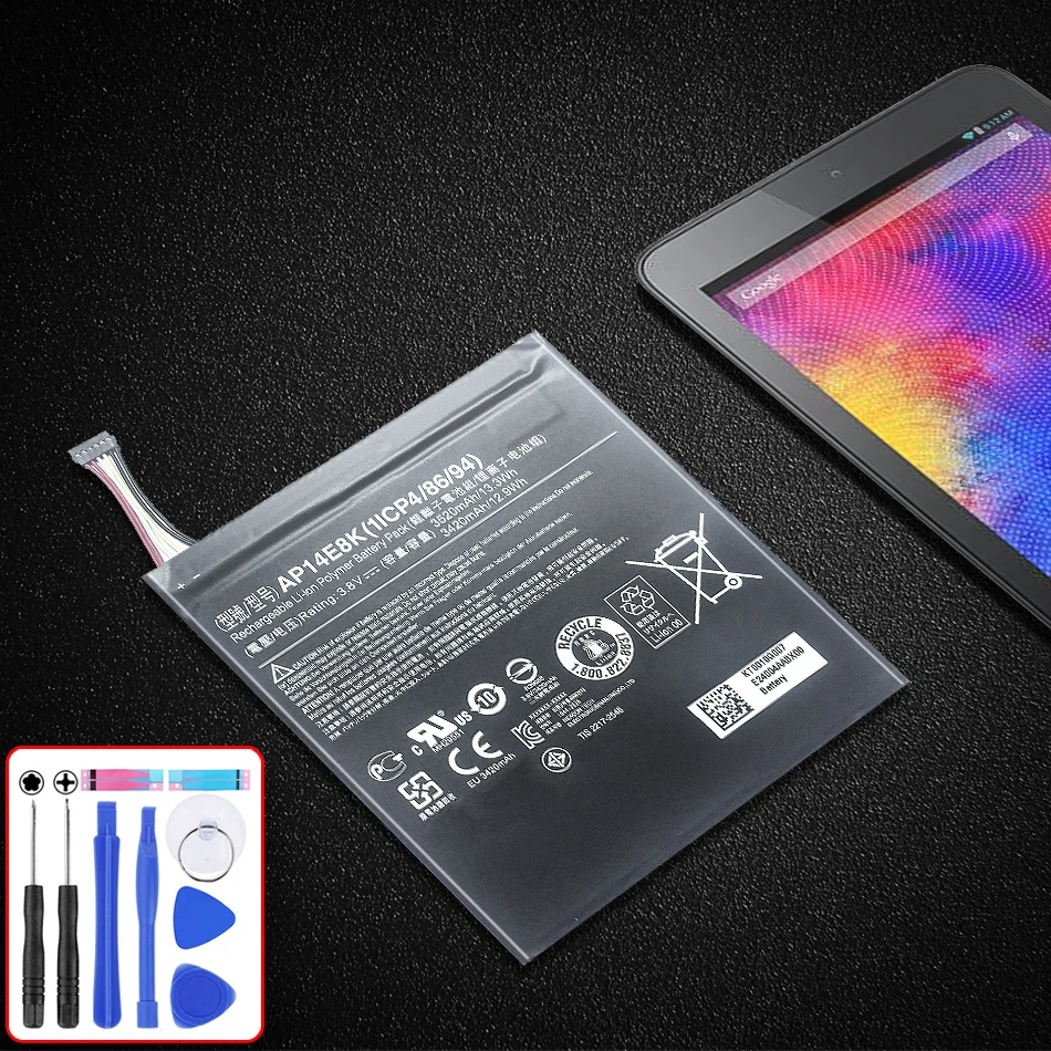 Перезаряжаемый литий полимерный аккумулятор AP14E8K 3520 мАч для Acer Iconia One 7 B1