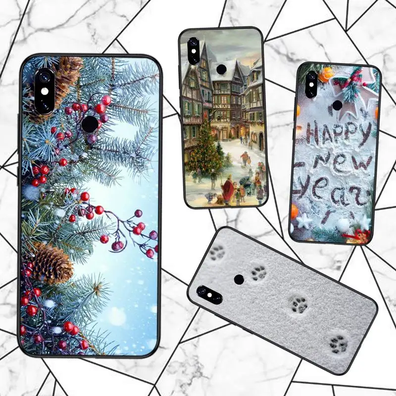 

Merry Christmas cute cartoon deer bear Phone Case For Xiaomi Redmi note 7 8 9 t max3 s 10 pro lite funda coque shell cover