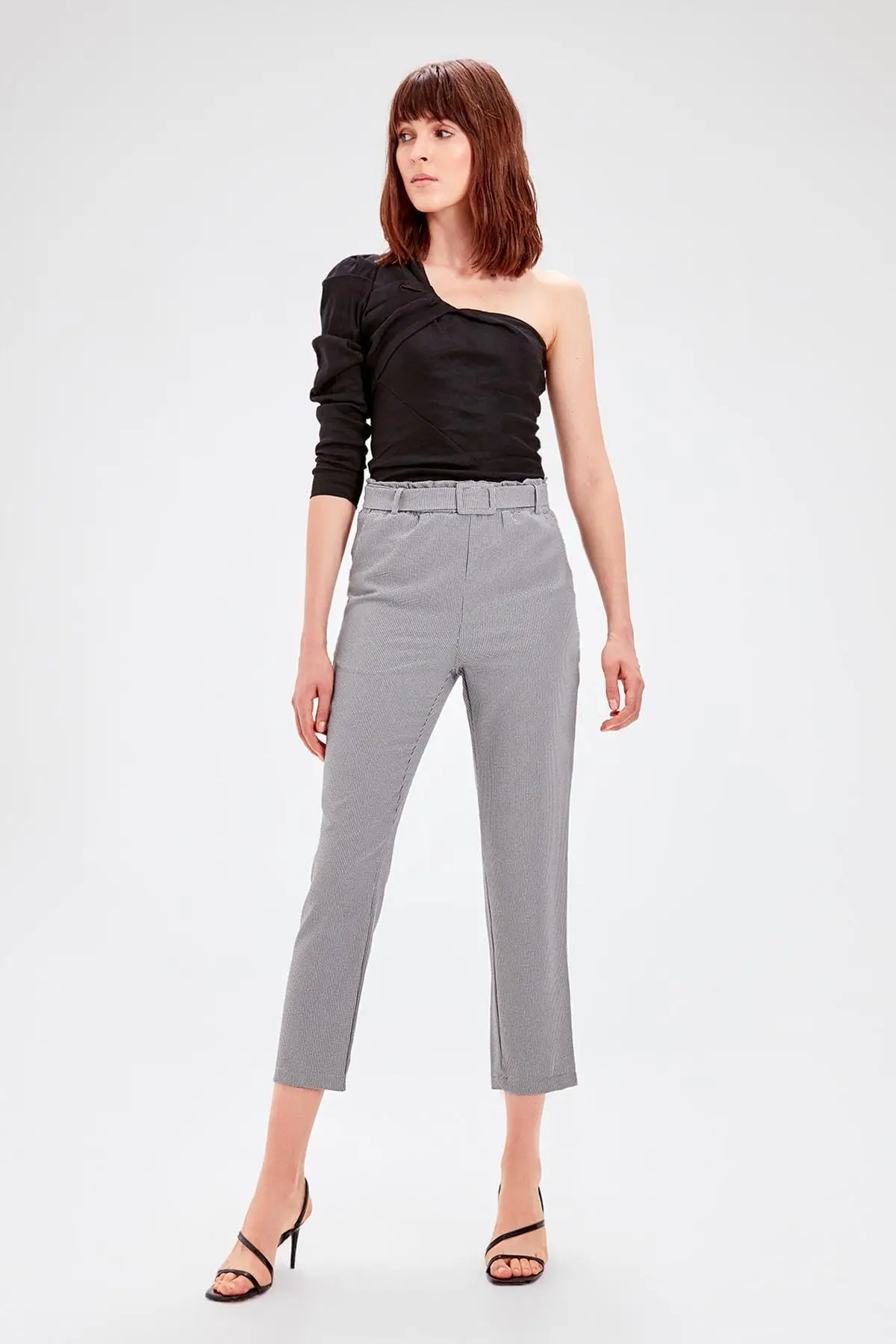 Брюки с рисунком черных ворсинок TWOAW20PL0297|Брюки| |