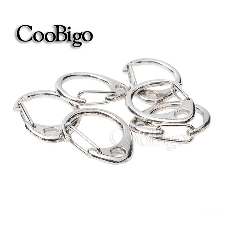 Круглые серебряные застежки карабины зажимы для крючков металлическая цепочка