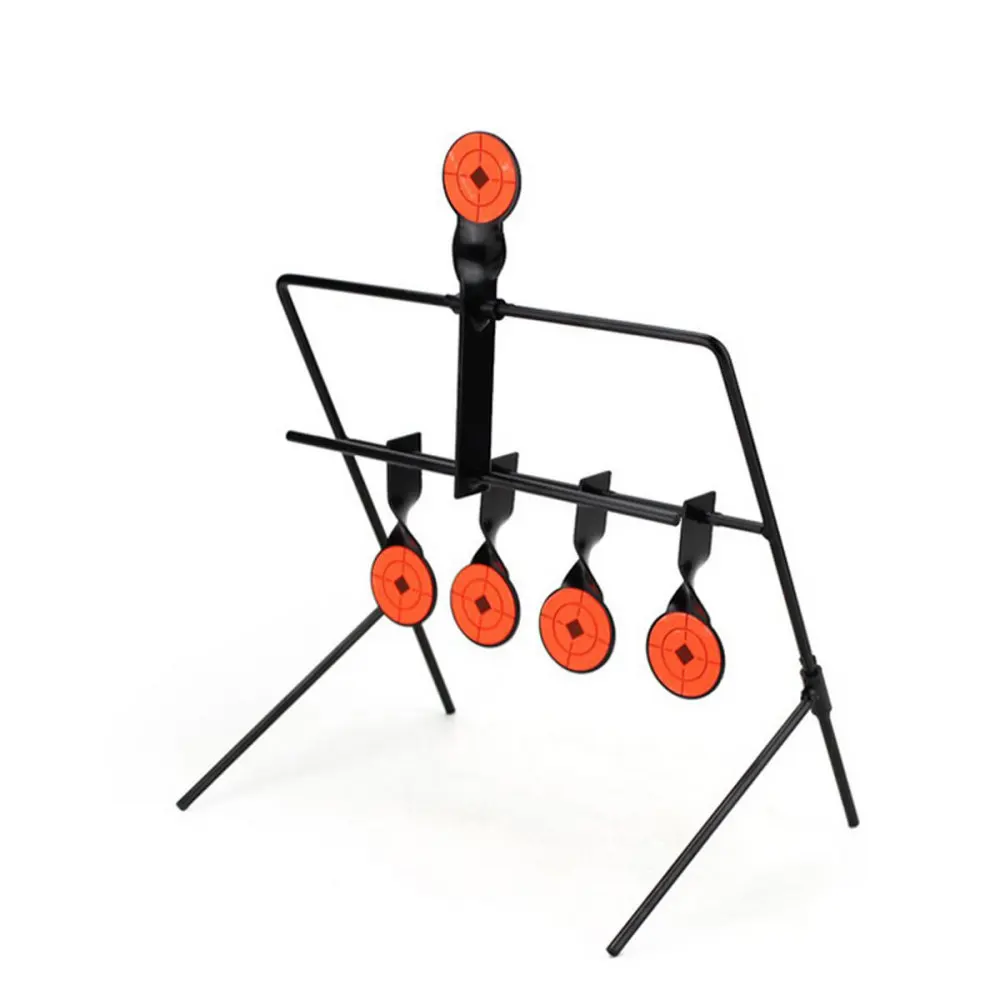 

Metal Resetting Shooting Target Paddle Wind Chime Style Target for Outdoor Shooting Training (Black)