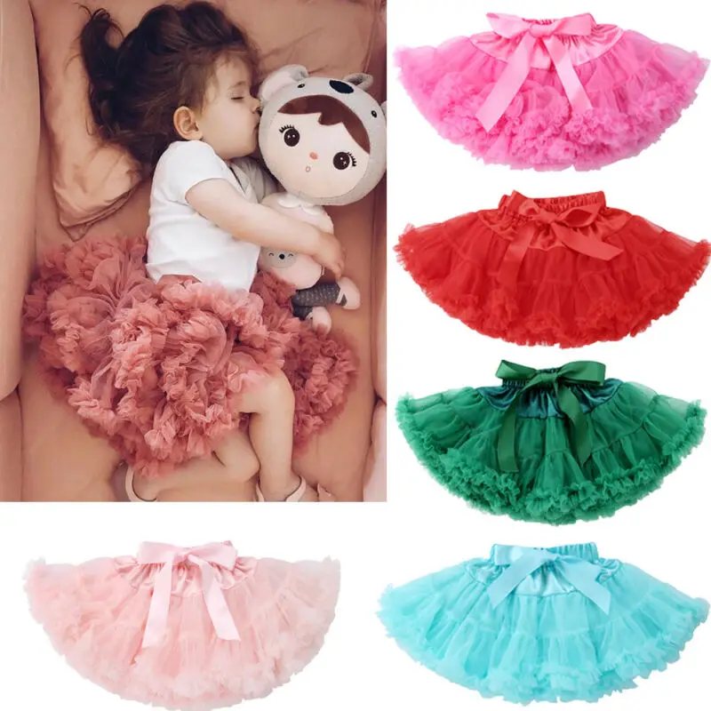 Pudcoco для маленьких девочек Милая принцесса юбка пачка Женская балетная пышная