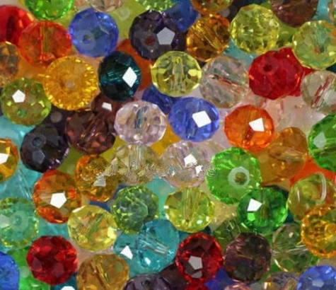 

4 мм 6 мм 8 мм граненые стеклянные бусины Rondelle браслет для изготовления ювелирных изделий свободная прядь Смешанная белая черная огранка зан...