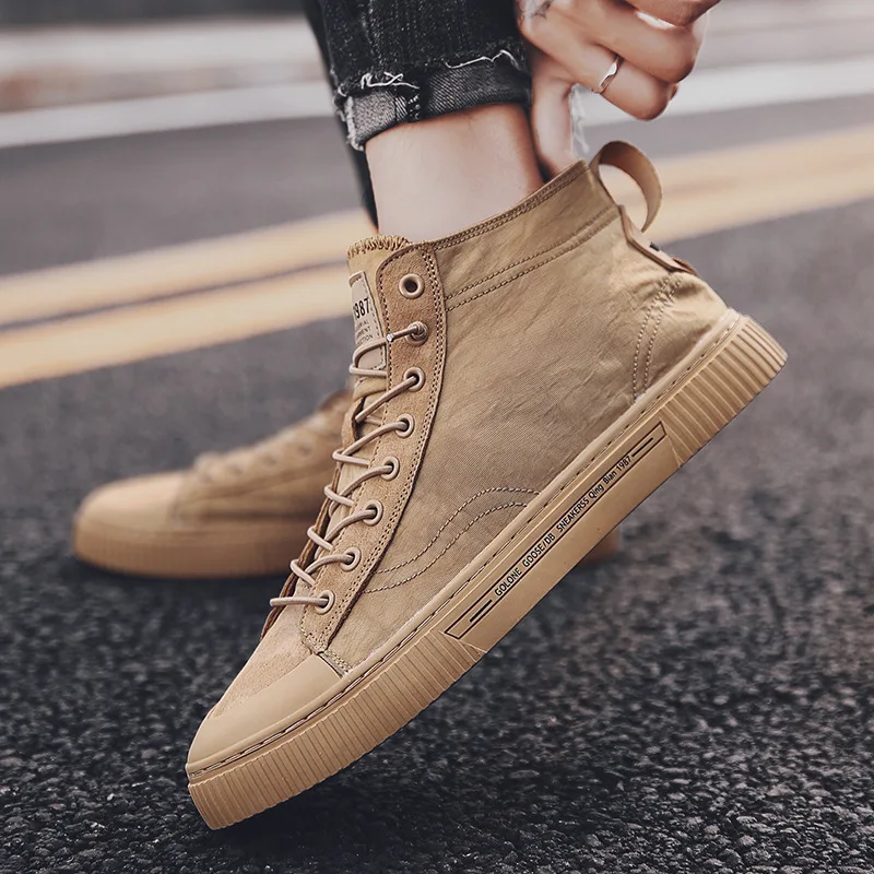 Классические повседневные туфли на вулканизированной подошве для мужчин