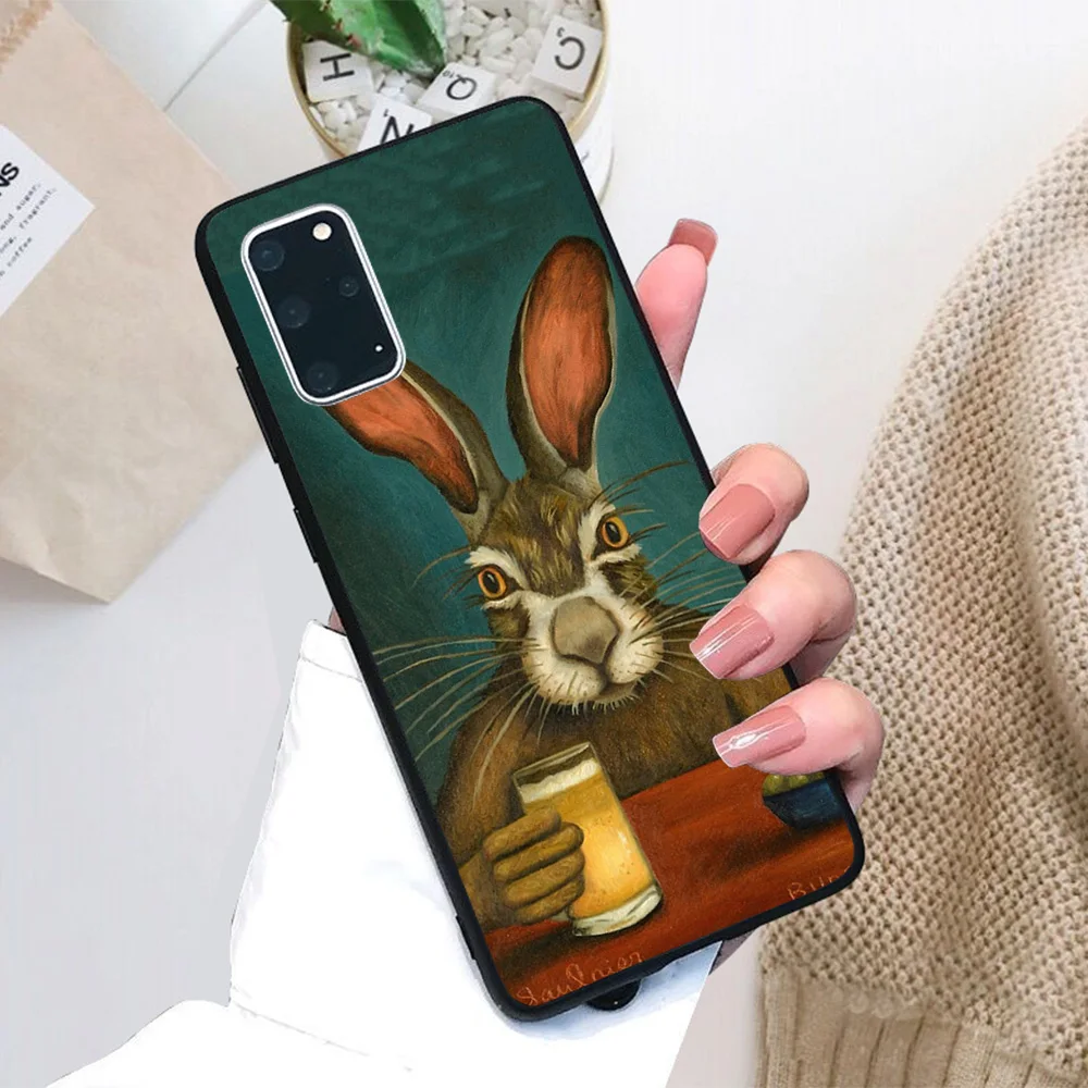 

For Samsung Galaxy Bunny Hops Soft TPU Black Border Samsung Galaxy Case