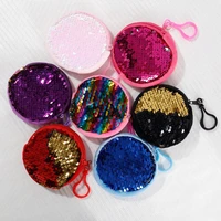sequin plush bag small purse mini double color coin purse key wallet coin holder key headset small purse women coin pouch