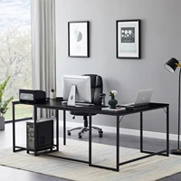 u shaped computer desk industrial corner writing desk with cpu stand gaming table workstation desk for home office