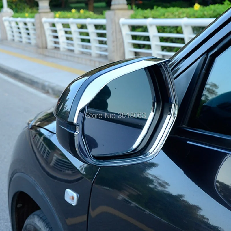 

For Honda HR-V HRV Vezel 2014-2019 Door Rear View Mirror Eyebrow Cover Rain Snow Shield Sun Visor Trims ABS Car Accessories