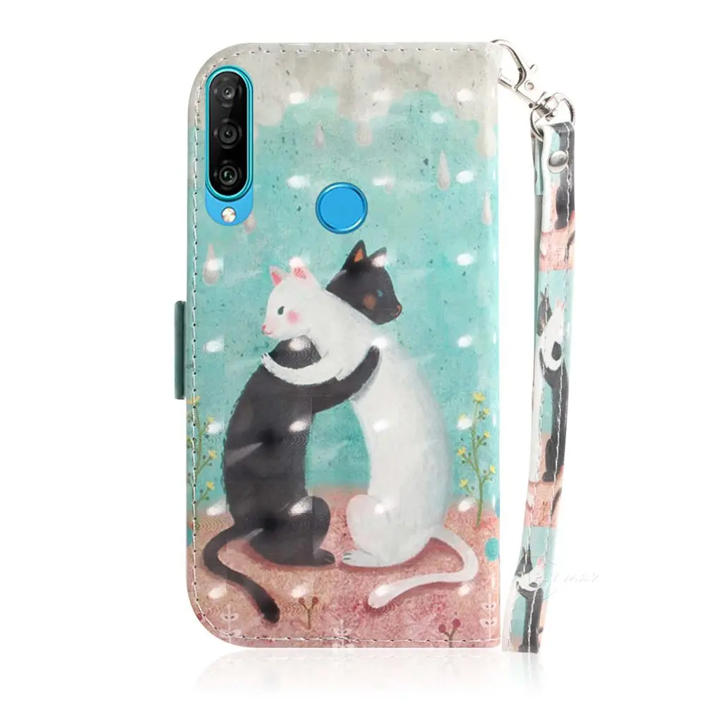 Флип-чехол для Huawei P30 Lite P30Lite MAR-LX1M MAR-L0 силиконовый чехол телефона кожаный MAR-LX21A