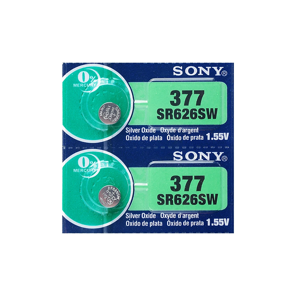 2 шт для sony 1,55 V AG4 батарея SR626 377 LR626 LR66 SR66 SR626SW 377A кнопка сотовый часы монета G4 батареи для гаджетов часы