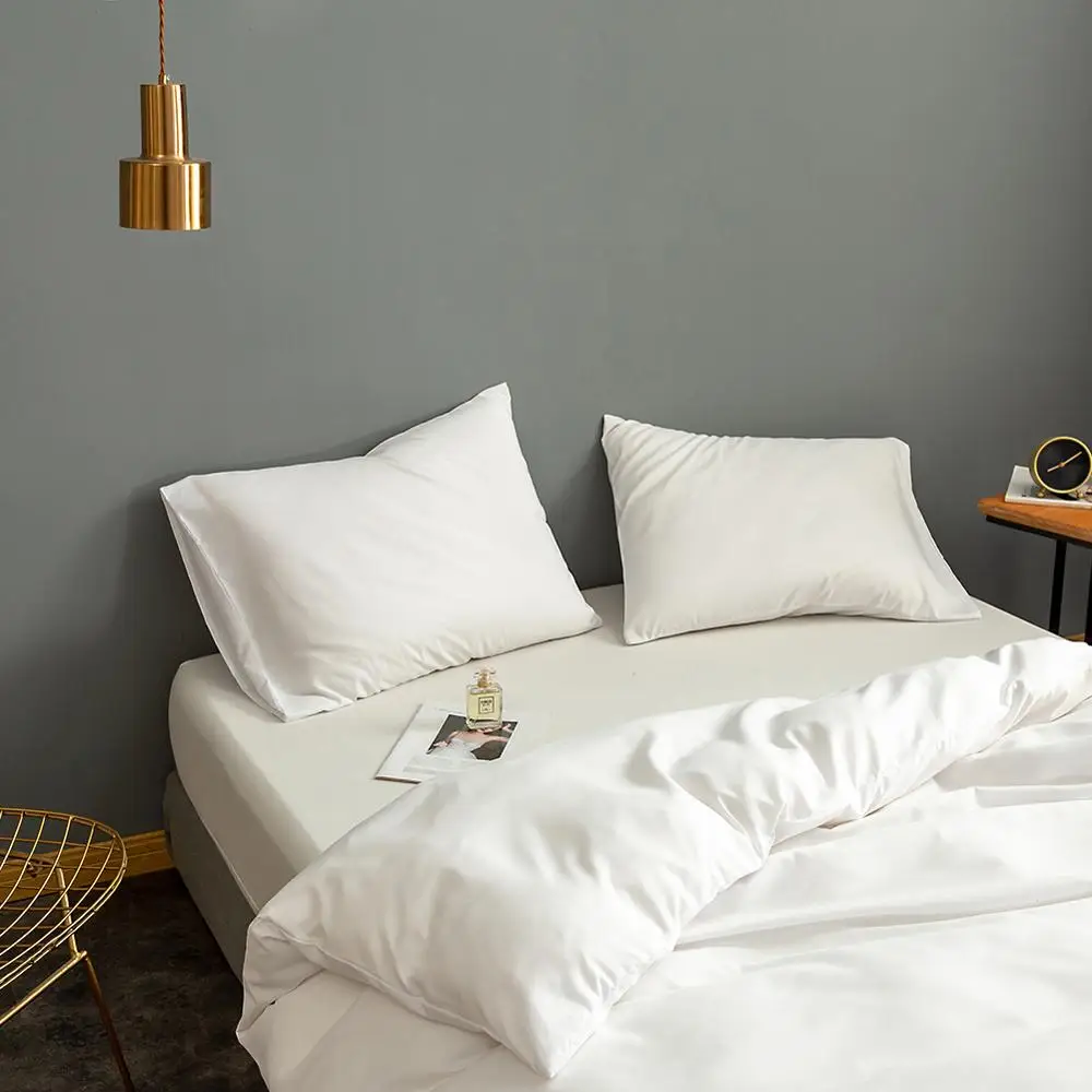 Набор постельного белья пододеяльник односпальное белье размер Queen белый