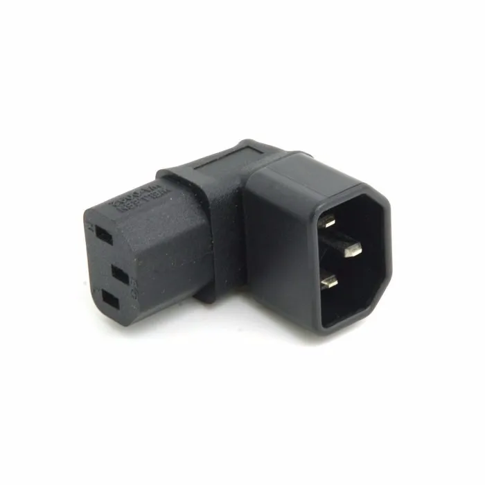 

IEC C14 Male plug to Down Right Angled 90 Degree iec angle IEC C13 Female socket Power Extension Adapter connector adaptor