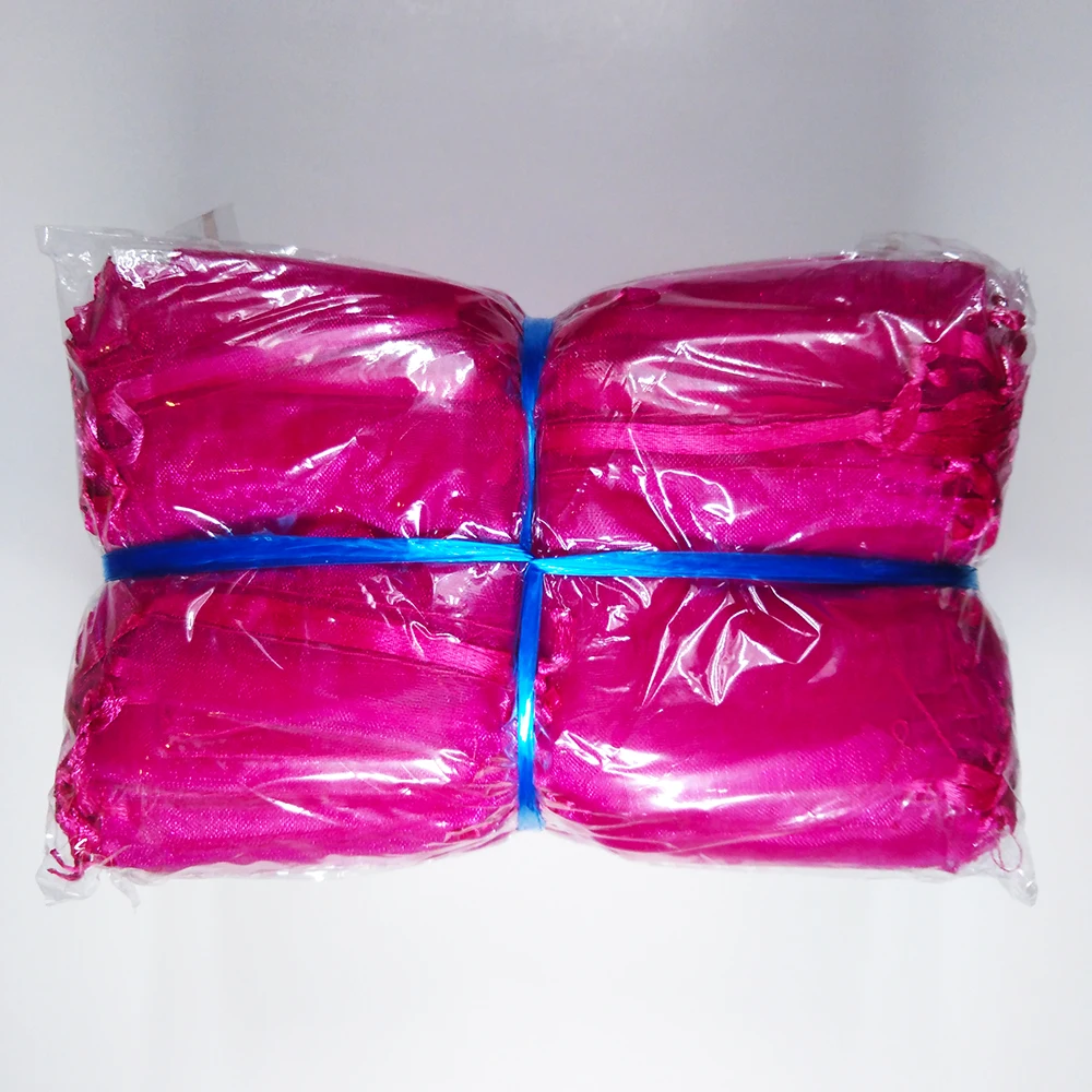 500 шт./лот,, сумки из органзы 7x9 9x12 10x15 13x18 см, Свадебная Упаковка, Подарочная сумка, вечерние украшения, Сумка из органзы для украшений
