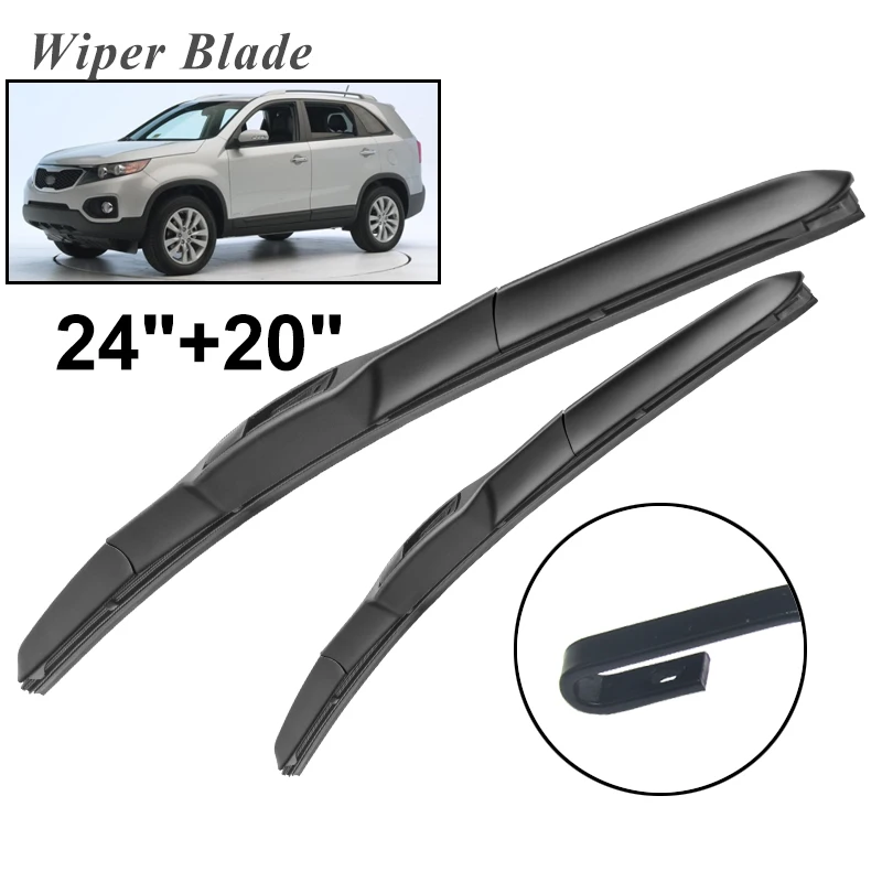 

Щетки стеклоочистителя okoстеклоочистителя RHD и LHD для KIA Sorento 2010-2014, лобовое стекло, переднее стекло, 24 дюйма + 20 дюймов