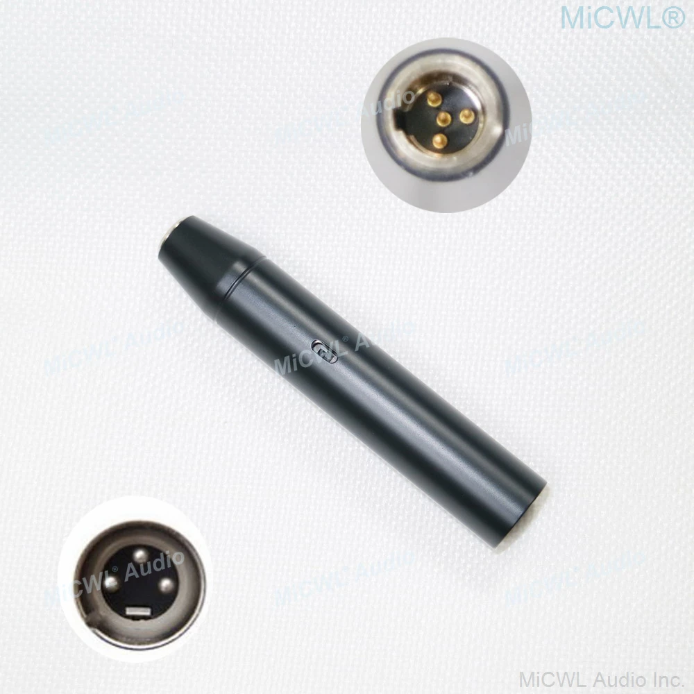 Adaptador para Microfone e Lapela Adaptador Phantom Power 48v Shure Wl185 Wireless Wl84a Pga31 Quint98 Sm35 3pin Xlr
