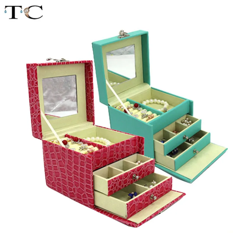 Многофункциональная шкатулка для хранения ювелирных изделий кожаный