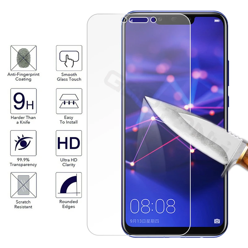 

Закаленное стекло 9H 2.5D для Huawei Nova 3 3i P10 P20 Mate 20 10 Honor 8 9 10 Lite, Защитная пленка для экрана