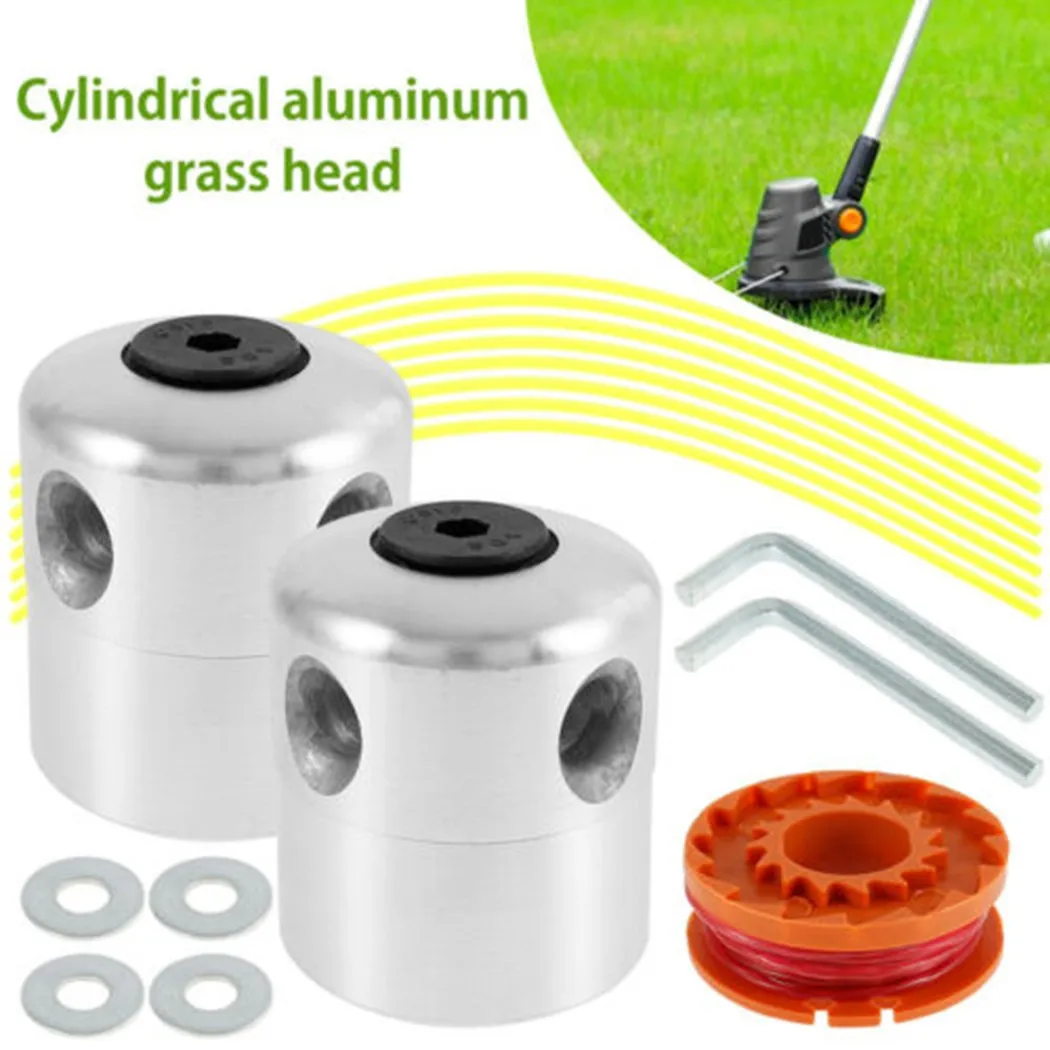 

Universal Petrol Trimmer Head Replacement Strimmer Bump Feed Line Spool Grass Cutter Trimmer Heads Grass Mowing Ropes Wrenches