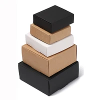 10pcslot 9sizes small kraft paper box brown cardboard handmade soap box white craft paper gift box black packaging jewelry box