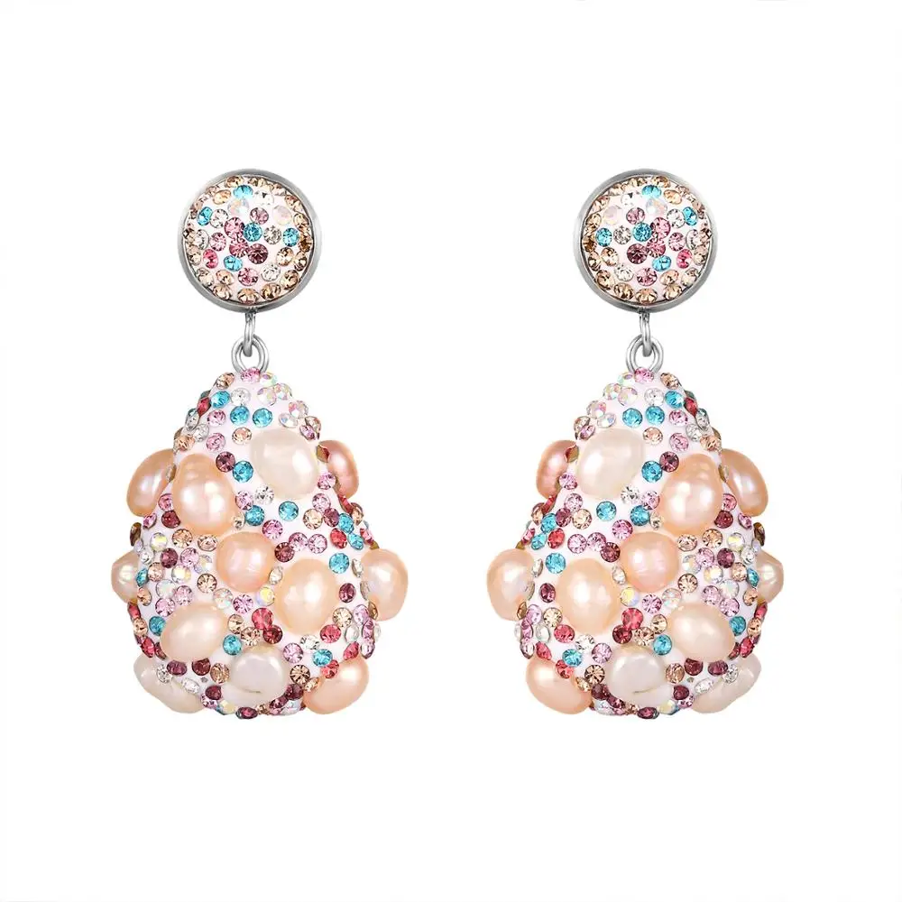 Женские серьги-капли ручной работы 11 видов роскошных сережек с кристаллами