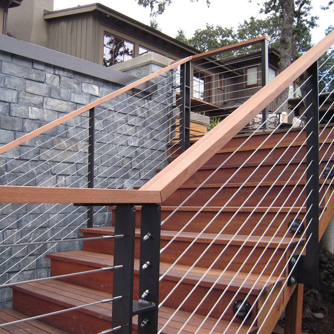 Концевой фитинг с резьбой 24/10 шт. для 1/8 &quotпроводных перил ручное напыление