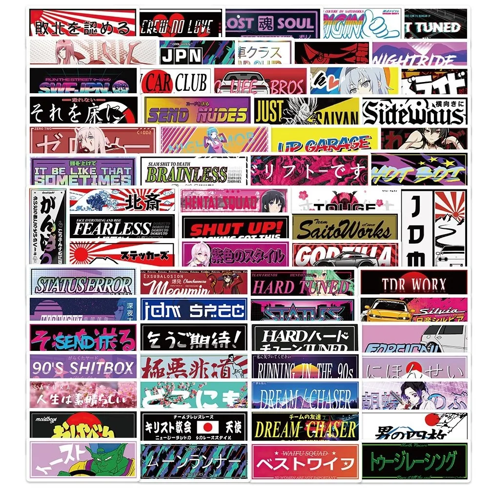 Стикеры Jdm серии аниме для гоночных автомобилей крутые виниловые наклейки