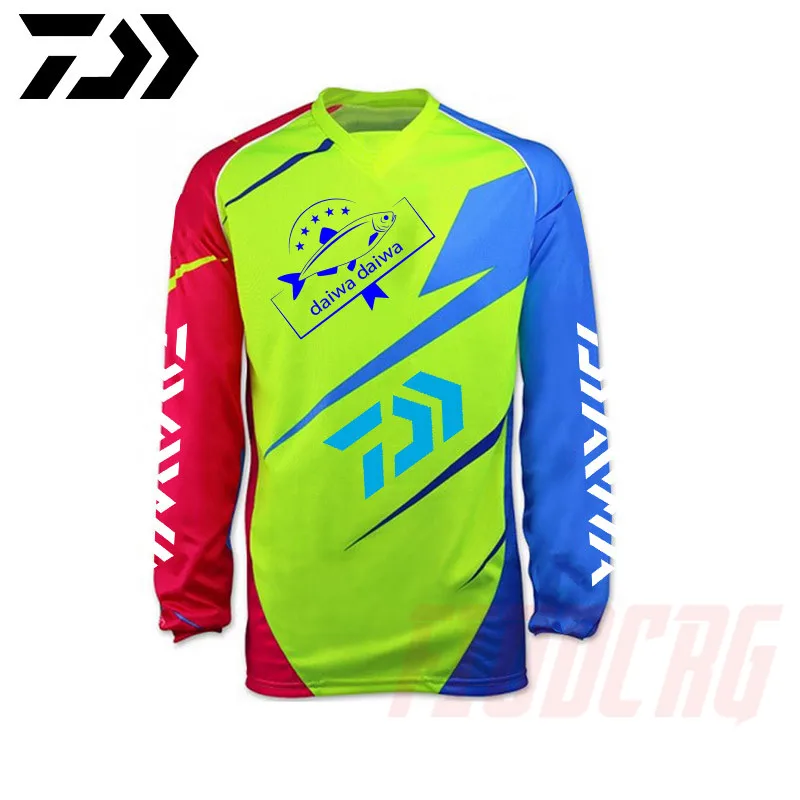 

2019 Daiwa Performance Fishing Shirt Men UPF 50 UV Sun Protection Long Sleeve Quick Dry Mesh Cooling Rash Guard Fishing Clothes
