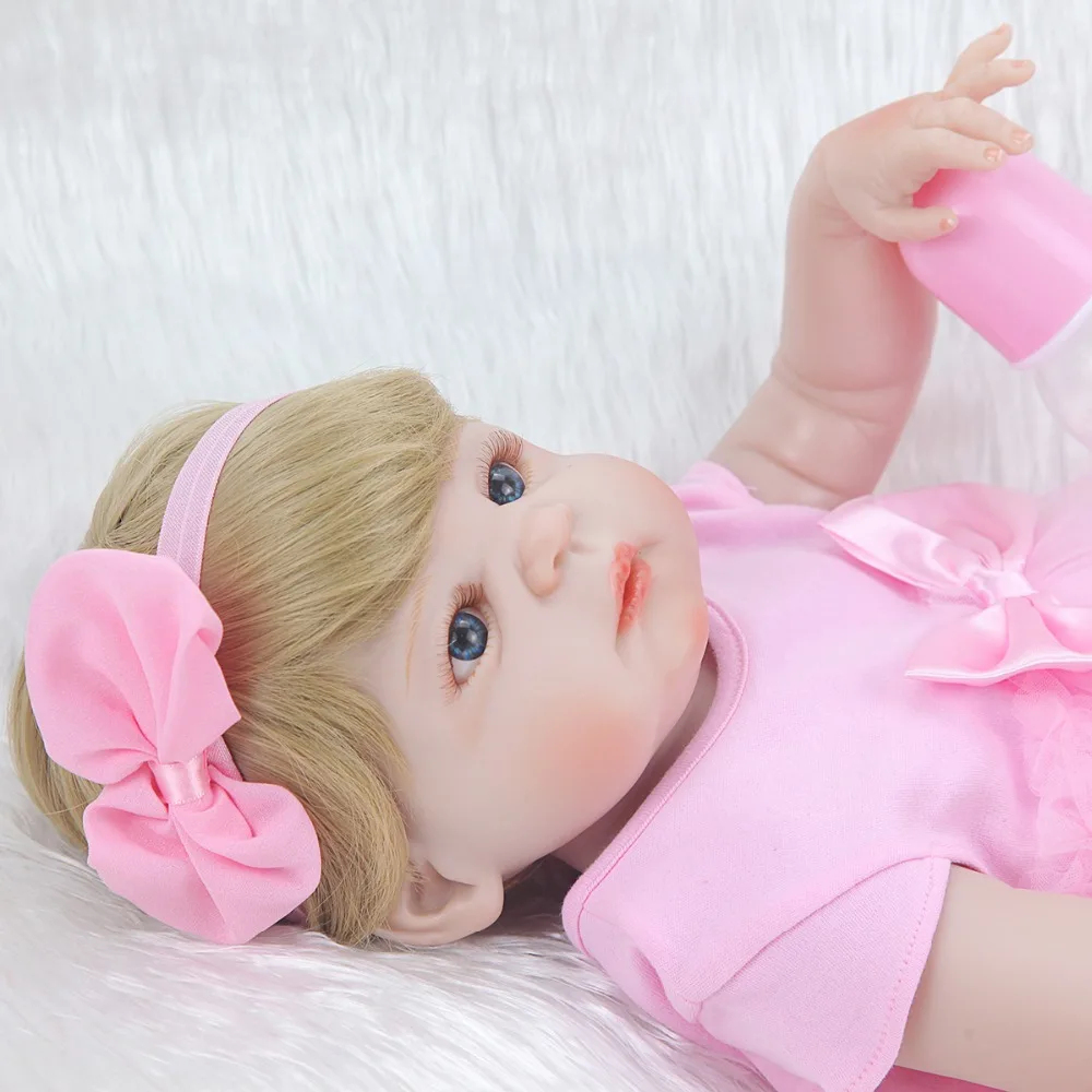 

Baby rebirth the whole life 55cm ''bebe Reborn Baby Silicone Doll Live Reborn 100% Manual Lifelike Plastic Doll Toy Leisure Girl