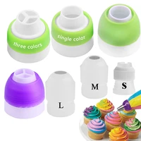 7pcs big size icing piping bag nozzle converter cream coupler cake decorating tools for cupcake fondant cookie russian nozzle