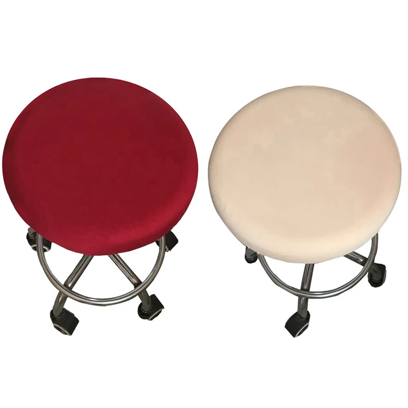 

Round Chair Cover Bar Stool Cover Elastic Seat Covers Home Chair Simple Stretch Chair Cover Solid Color New Fashion