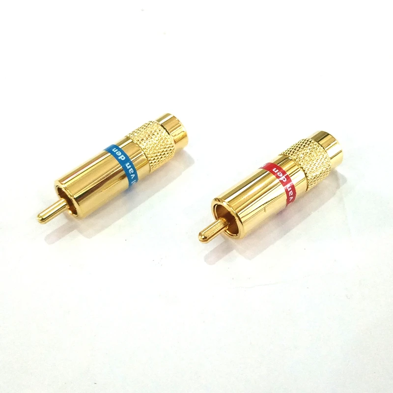 Hi Fi аудио 4 шт. Van den Hul C 8.4 RCA Вилки Аудио Разъема типа тюльпан в стиле сделай сам VDH