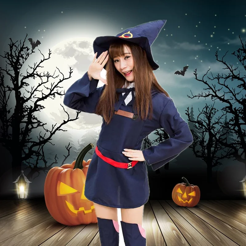 Аниме Маленькая ведьма Академия Akko Kagari косплей костюмы для девочек униформа