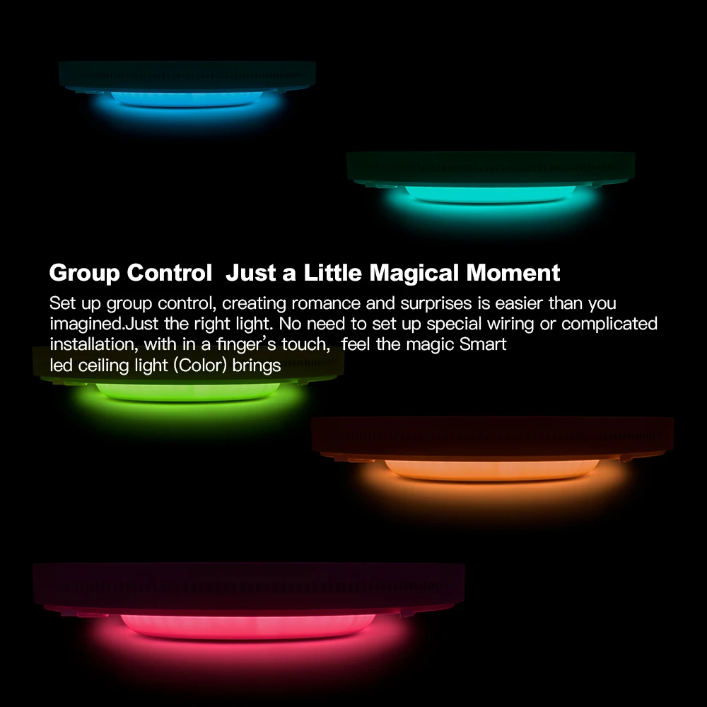 

LEDVAS Smart LED Ceiling Light 60W 72W RGB Dimming Color WIFI Application Control Kitchen Bedroom Hall Ceiling Lamp