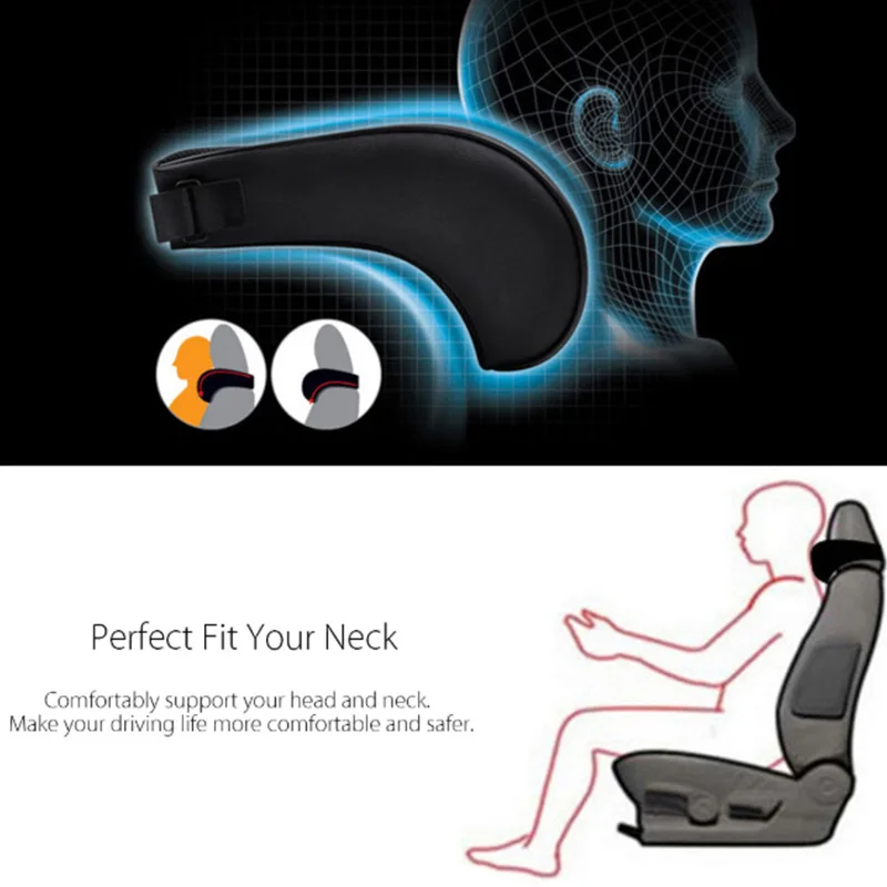 Новая Автомобильная подушка для шеи из искусственной кожи пены с памятью отдыха