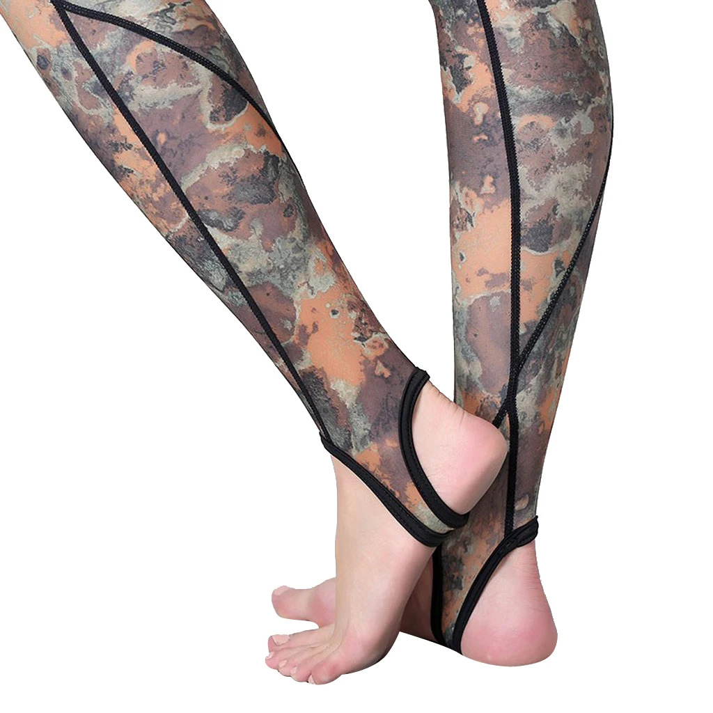 

Camo Rashguard Long Sleeve for Women, Diving Snorkeling Surf Skin Full Suit Wetsuit Swimming Swimsuit Zip Front One Piece