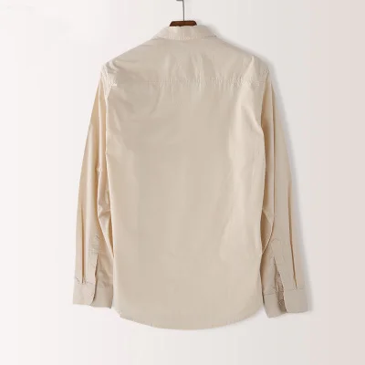 【sinor】Fashionable Cotton imitation-silk casual and England style shirt available for four seasons oxford long sleeve shirt s25
