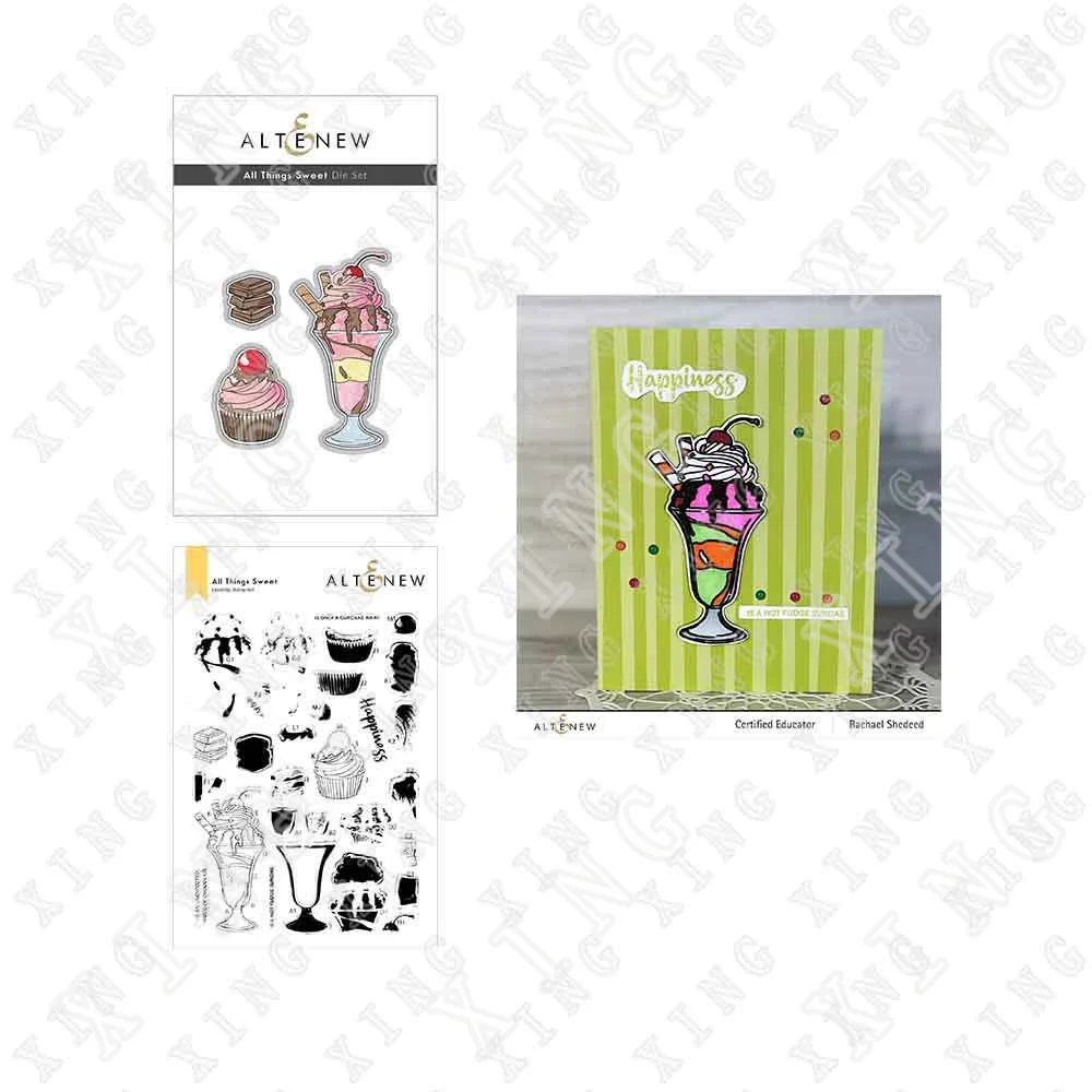 

Arrival New Sweet Ice Cream Metal Cutting Dies Stamps Scrapbook Diary Decoration Embossing Template Diy Greeting Card Handmade